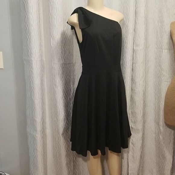 Jasambac Bow one shoulder A-line dress with pockets size LARGE - Picture 9 of 13